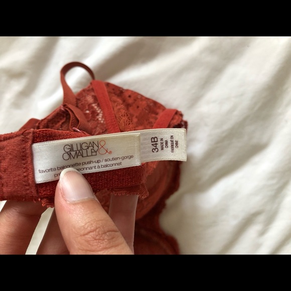 GILLIGAN&O’MALLEY red lace push up bra - Picture 4 of 5